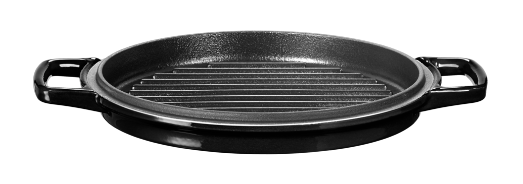 KitchenAid Bräter rund, Gusseisen, schwarz, 28cm