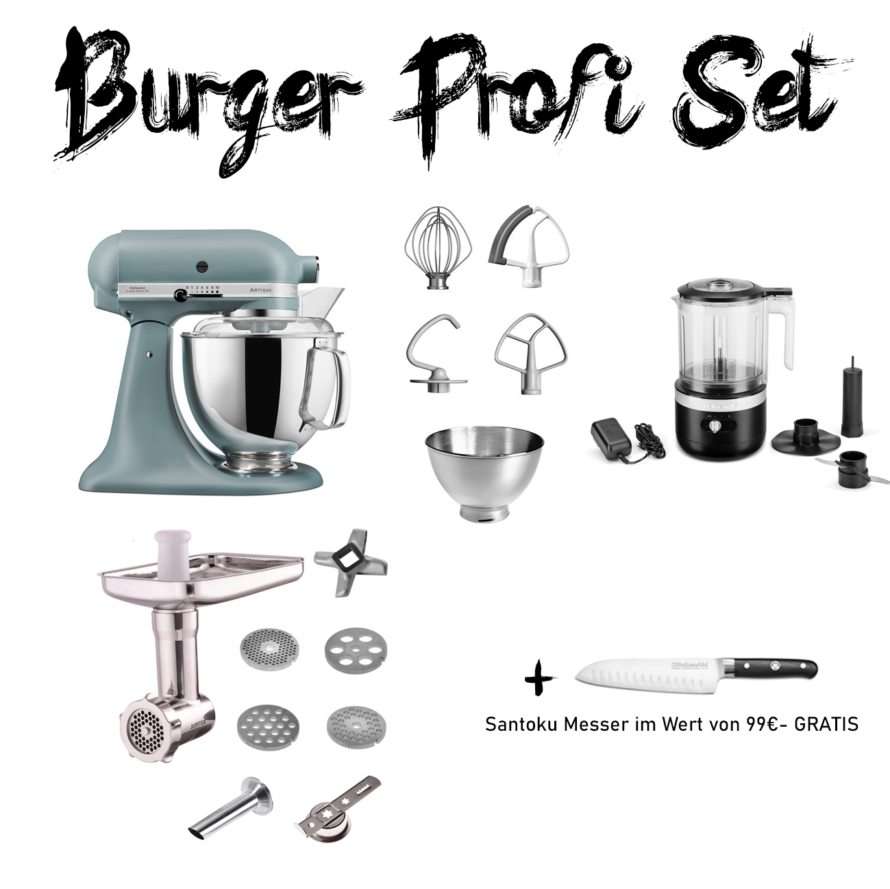 KitchenAid 5KSM175PS Burger Profi Set